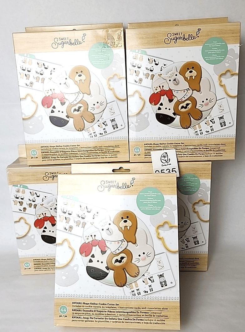 Sweet Sugarbelle Animal Shape Shifter Cookie Cutter Set 44 Pieces New Sealed Box