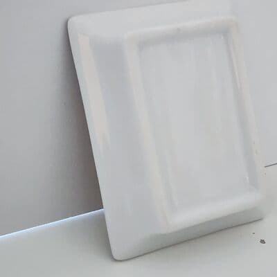 Orange Butterfly Small Jewelry Dish Porcelain/Ceramic Blue Edge 3" x 2.25 x .75 - Thumbnail 6