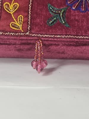 Ancient Jewish Hamsa Hand of Fatima Moroccan Judism Vintage Brass Velvet Box - Thumbnail 17