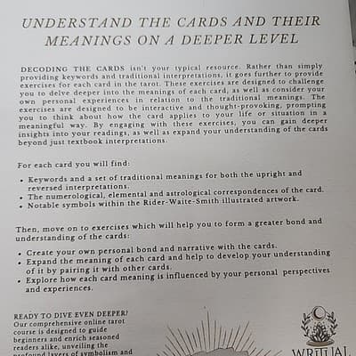 Writual Planner Decoding the Cards Tarot Workbook Sheila Ellis Seaked - Thumbnail 3