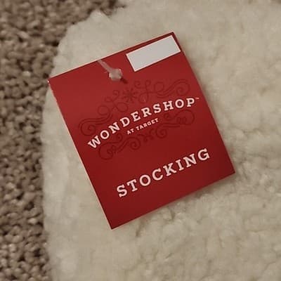 Target Wondershop Faux Fur ~17" Christmas Stocking 2025 Cream NEW - Thumbnail 7
