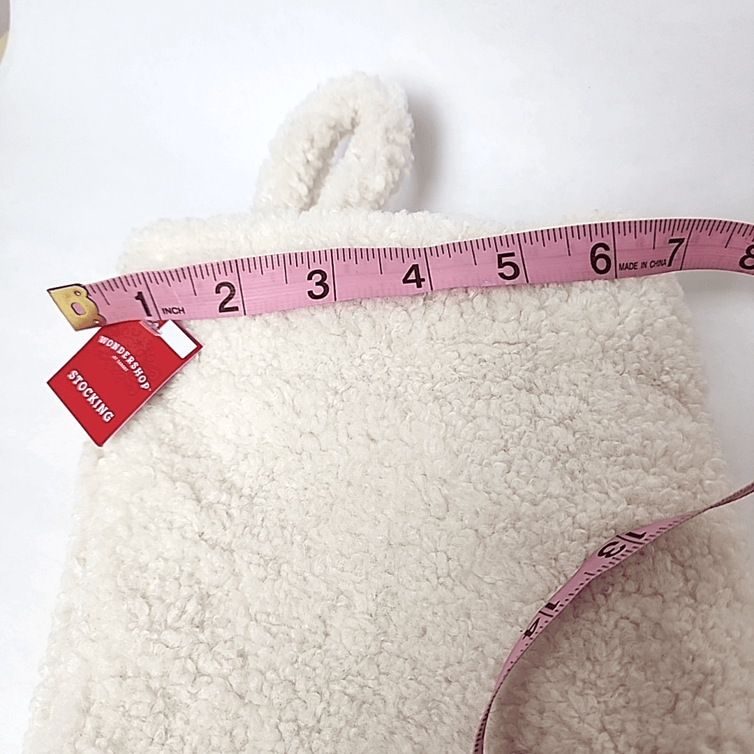 Target Wondershop Faux Fur ~17" Christmas Stocking 2025 Cream NEW - Thumbnail 2