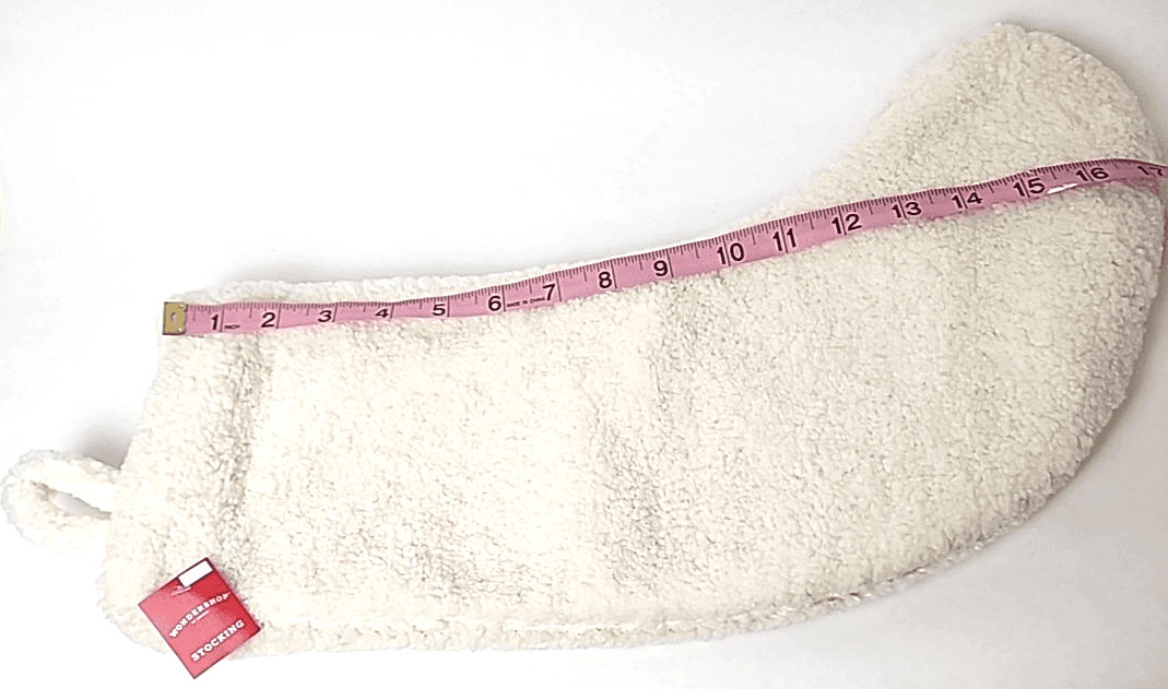 Target Wondershop Faux Fur ~17" Christmas Stocking 2025 Cream NEW - Thumbnail 3