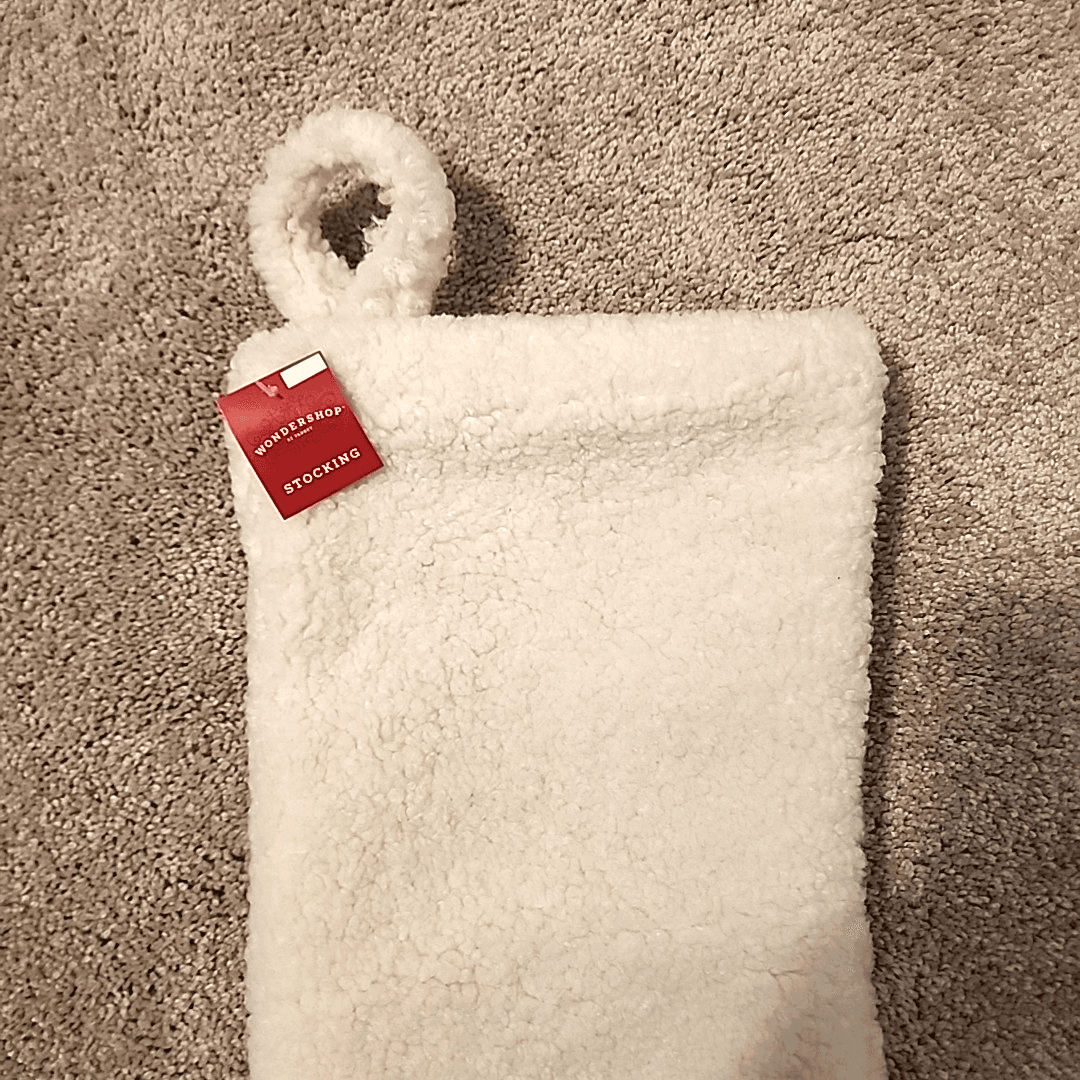 Target Wondershop Faux Fur ~17" Christmas Stocking 2025 Cream NEW - Thumbnail 8