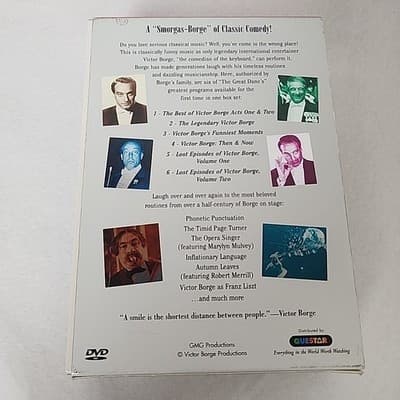 Victor Borge Classic Collection New Sealed 6 Discs PBS Music & Comedy (DVD) - Thumbnail 2