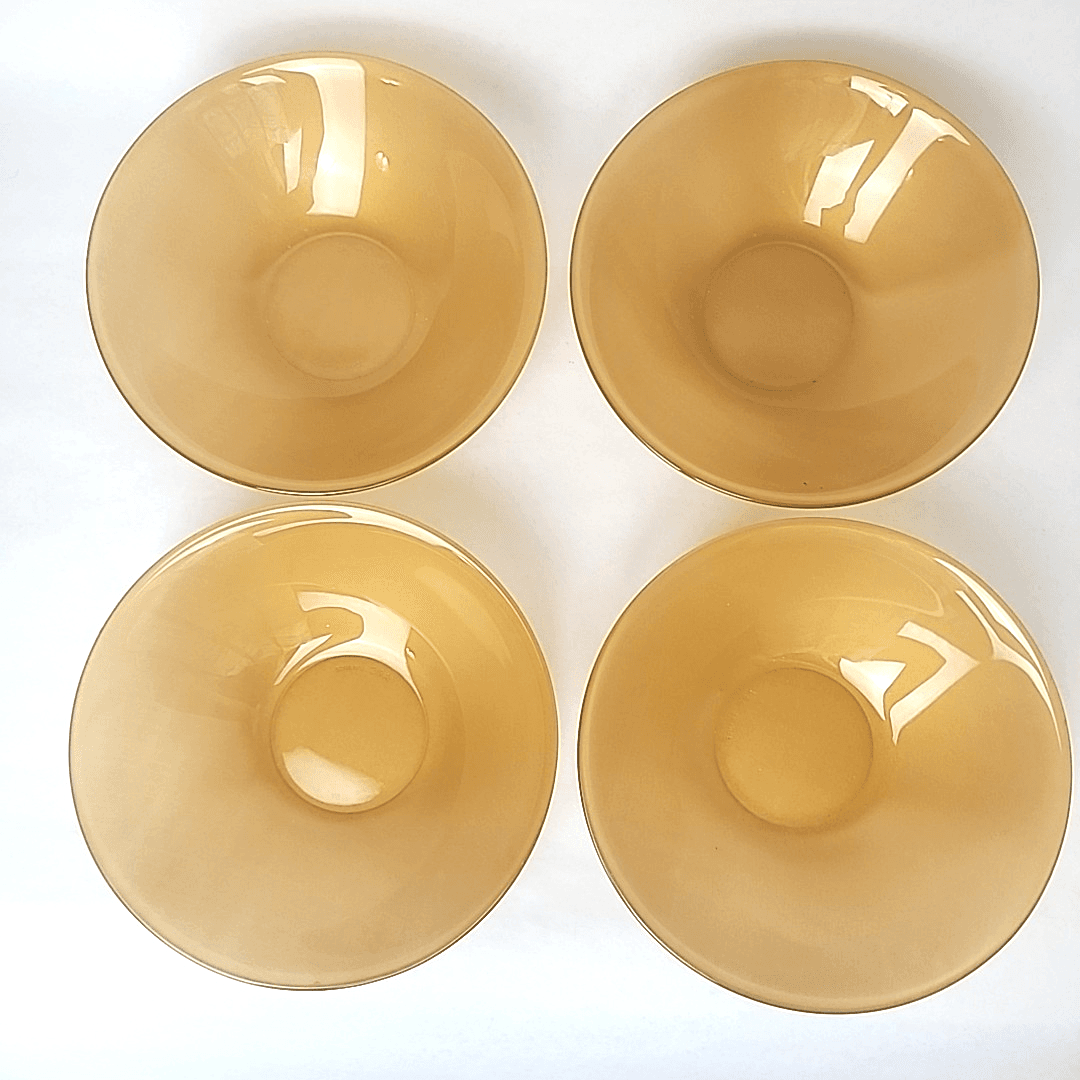Arcopal "ARC" France Rare Color Champagne Gold Set of 8 Bowls Vintage - Thumbnail 6