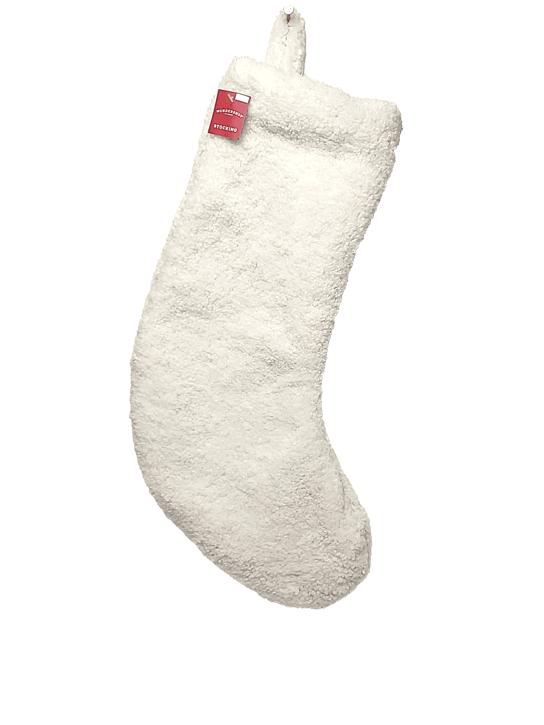Target Wondershop Faux Fur ~17" Christmas Stocking 2025 Cream NEW