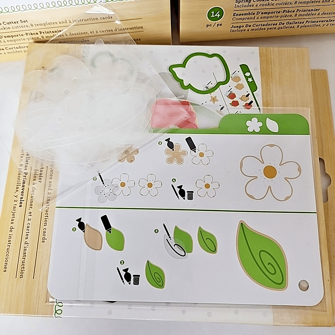 Sweet Sugarbelle Spring Cookie Cutter Set 14 Pieces Flowers Leaves New in Box - Thumbnail 3