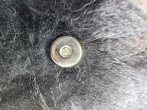Vintage 1990s Black Snap Closure Berge Italian Round Leather Purse - Thumbnail 13