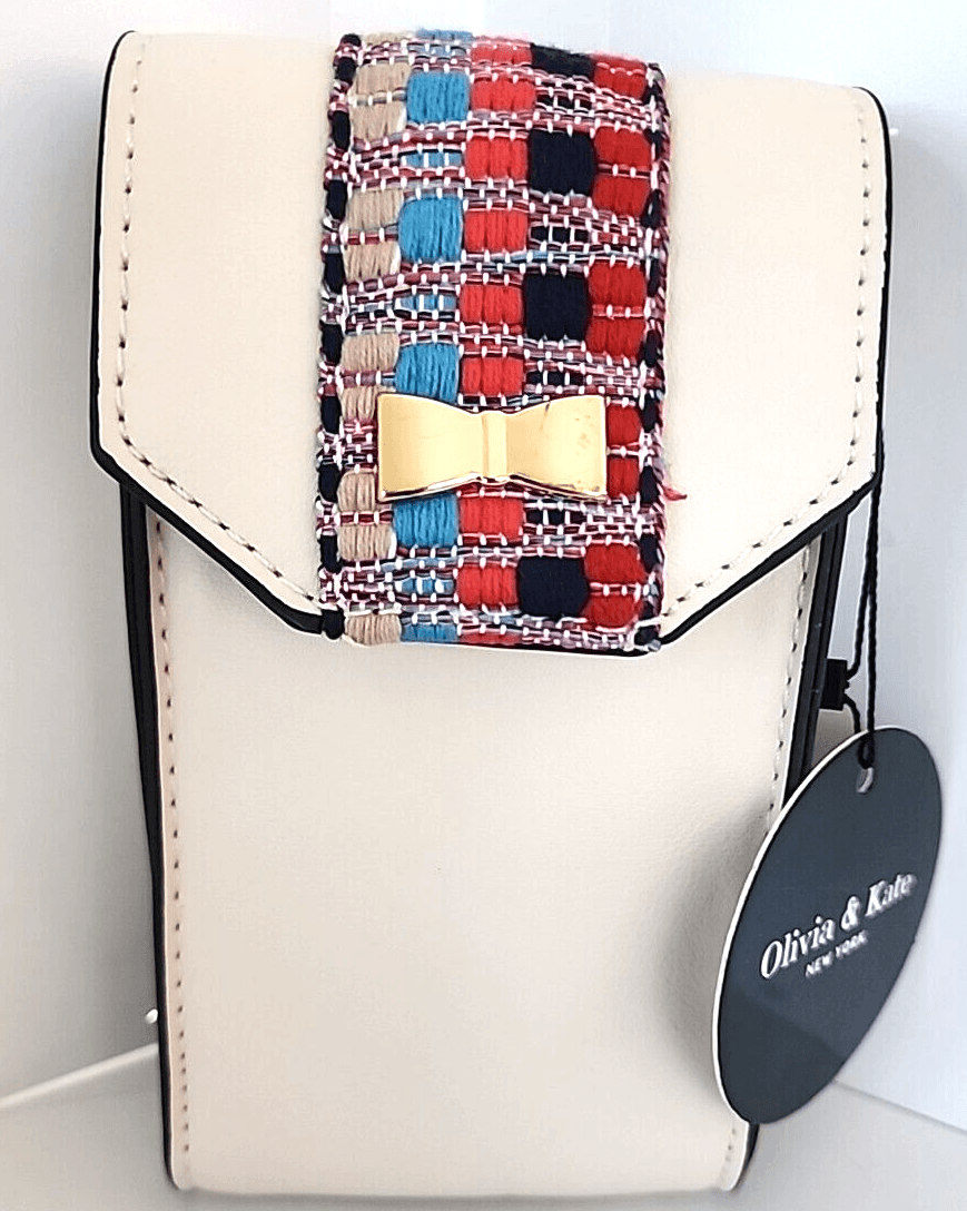 Olivia & Kate New York Crossbody Handbag Cream New with Tags