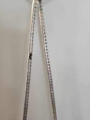Whiting and Davis Silver Mesh Disco Vintage Purse Crossbody Over Shoulder - Thumbnail 4