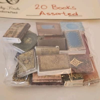 Handmade Package of 20 Books 1:12 Scale Variety New Used Look Sold Individually - Thumbnail 7