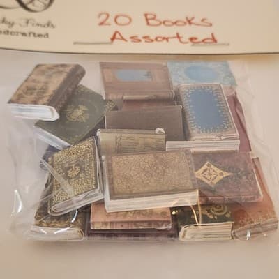 Handmade Package of 20 Books 1:12 Scale Variety New Used Look Sold Individually - Thumbnail 3