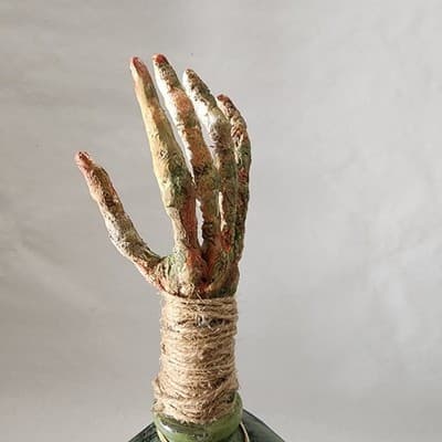 Zombie Brew Apothecary Bottle Halloween Decor Green Handcrafted Weighted - Thumbnail 8