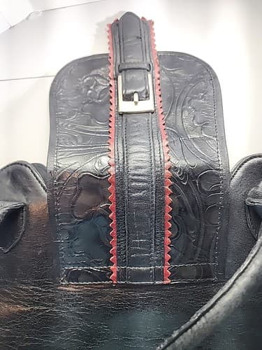 Vintage 1990s Black Snap Closure Berge Italian Round Leather Purse - Thumbnail 17