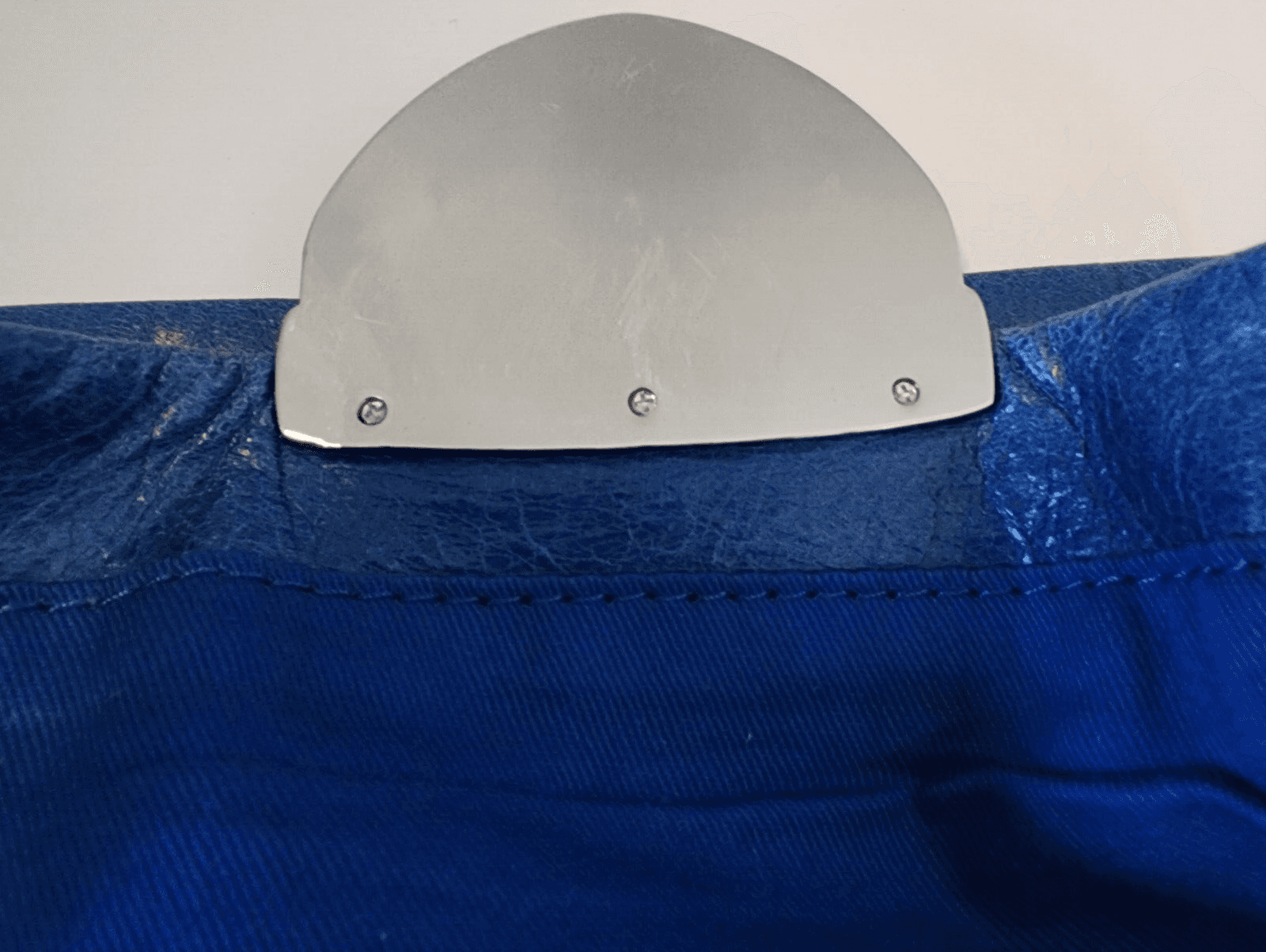 Cynthia Rowley Blue Envelope Clutch Bag Early 2000s Metal Buckle - Thumbnail 6