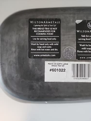 Vintage Pewter Bread Tray Dove Wilton Armetale Peace on Earth Goodwill to All - Thumbnail 10