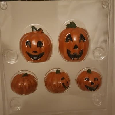 LEMAX SPOOKY TOWN 2017 Orange Happy Pumpkin Family of 5 New #14852 - Thumbnail 10