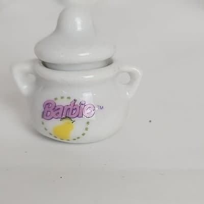 Vintage Barbie Strombecker China Tea Set of 8 Napkins Some Utensils Incomplete - Thumbnail 13