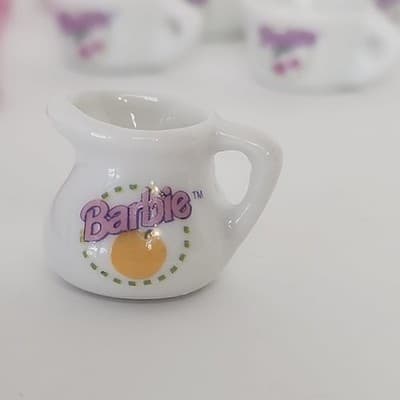 Vintage Barbie Strombecker China Tea Set of 8 Napkins Some Utensils Incomplete - Thumbnail 14