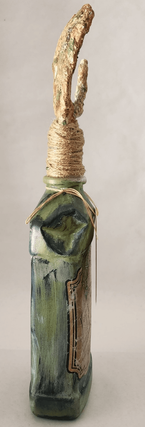 Zombie Brew Apothecary Bottle Halloween Decor Green Handcrafted Weighted - Thumbnail 4
