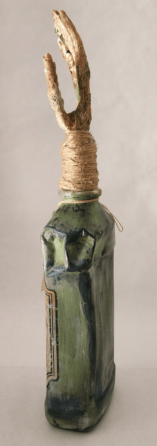 Zombie Brew Apothecary Bottle Halloween Decor Green Handcrafted Weighted - Thumbnail 2