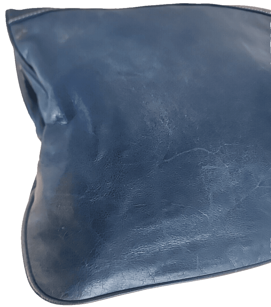 Cynthia Rowley Blue Envelope Clutch Bag Early 2000s Metal Buckle - Thumbnail 12