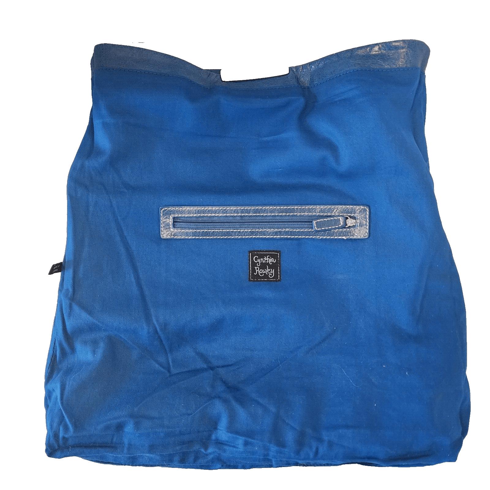 Cynthia Rowley Blue Envelope Clutch Bag Early 2000s Metal Buckle - Thumbnail 9