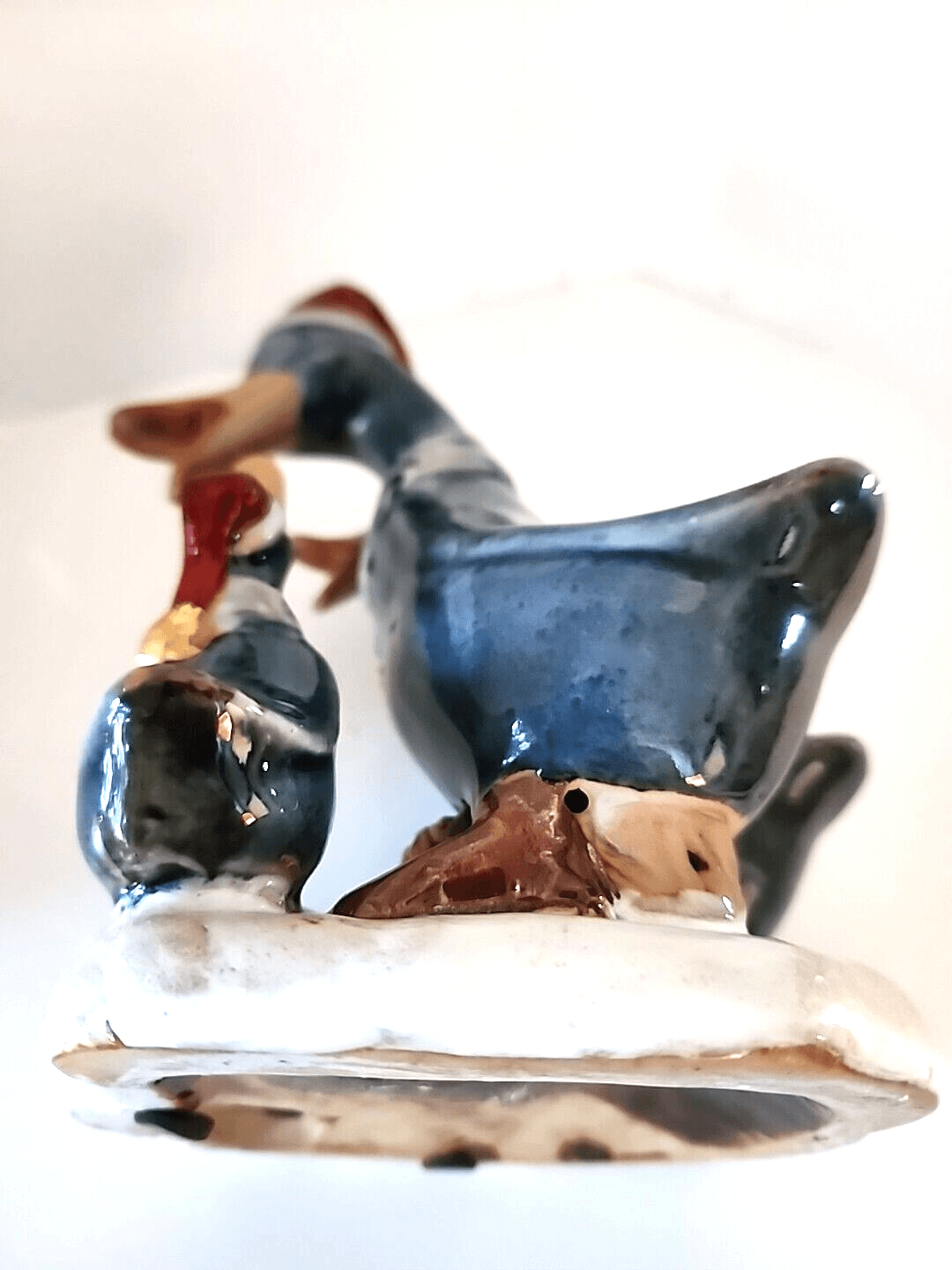Holiday Christmas Duck Candle Holder Family Figurine Santa Hats Rustic - Thumbnail 12