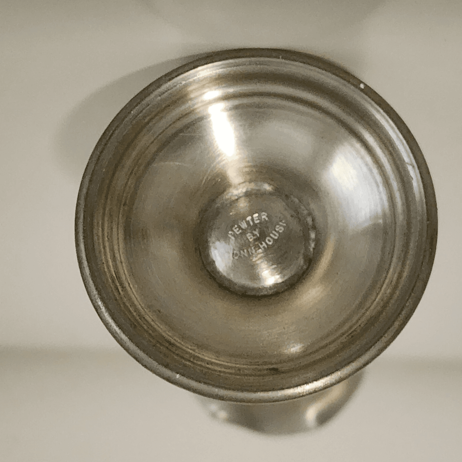 Pewter by Town House Trumpet 5.5" Bud Vase Small Stamped Flowers Scalloped Edge - Thumbnail 11