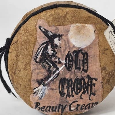Old Crone Beauty Cream Handcrafted Apothecary Jar Halloween Collection Decor - Thumbnail 9
