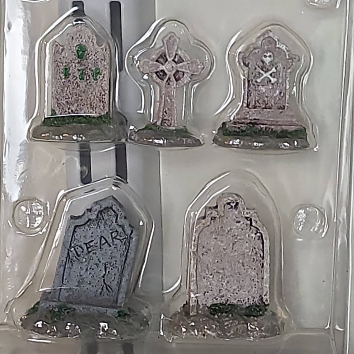 LEMAX Spooky Town Set of 5 Tombstones Retired 2004 #14851 - Thumbnail 3