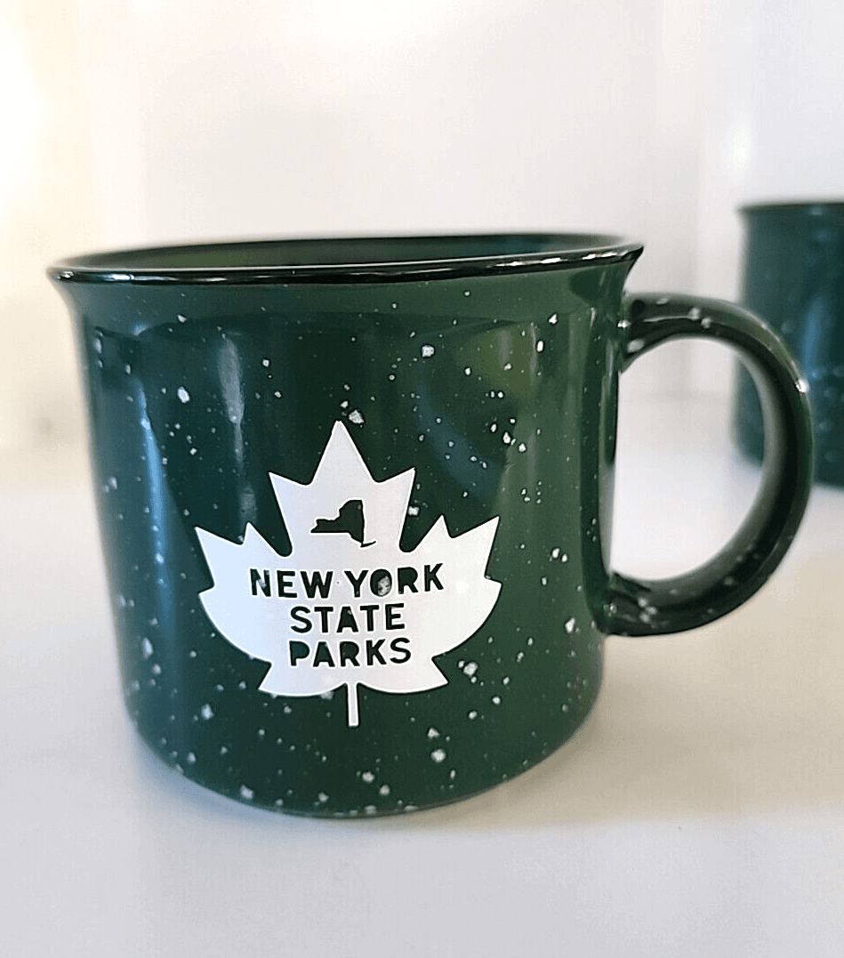 Green New York State Parks 15 oz Campfire Mug Maple Leaf Design NYS Set of 2 - Thumbnail 2