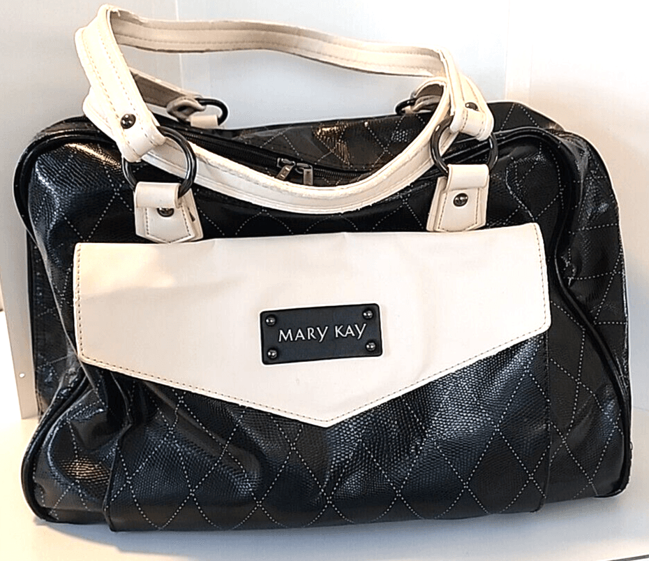 Vintage Mary Kay Consultant Shoulder Bag Tote Missing Dividers Wear on Handles