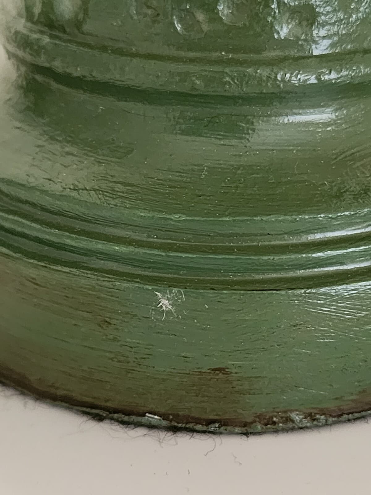 Set of 2 Handpainted Green Tall Candle Stands Dimpled Taper Option - Thumbnail 11