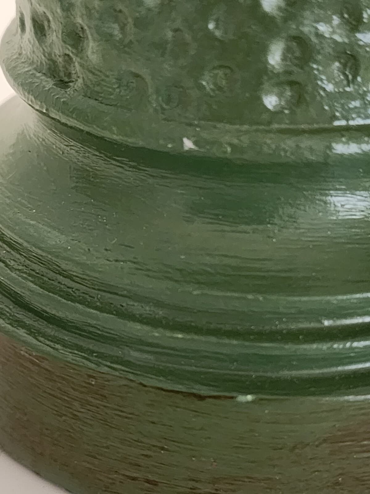Set of 2 Handpainted Green Tall Candle Stands Dimpled Taper Option - Thumbnail 10