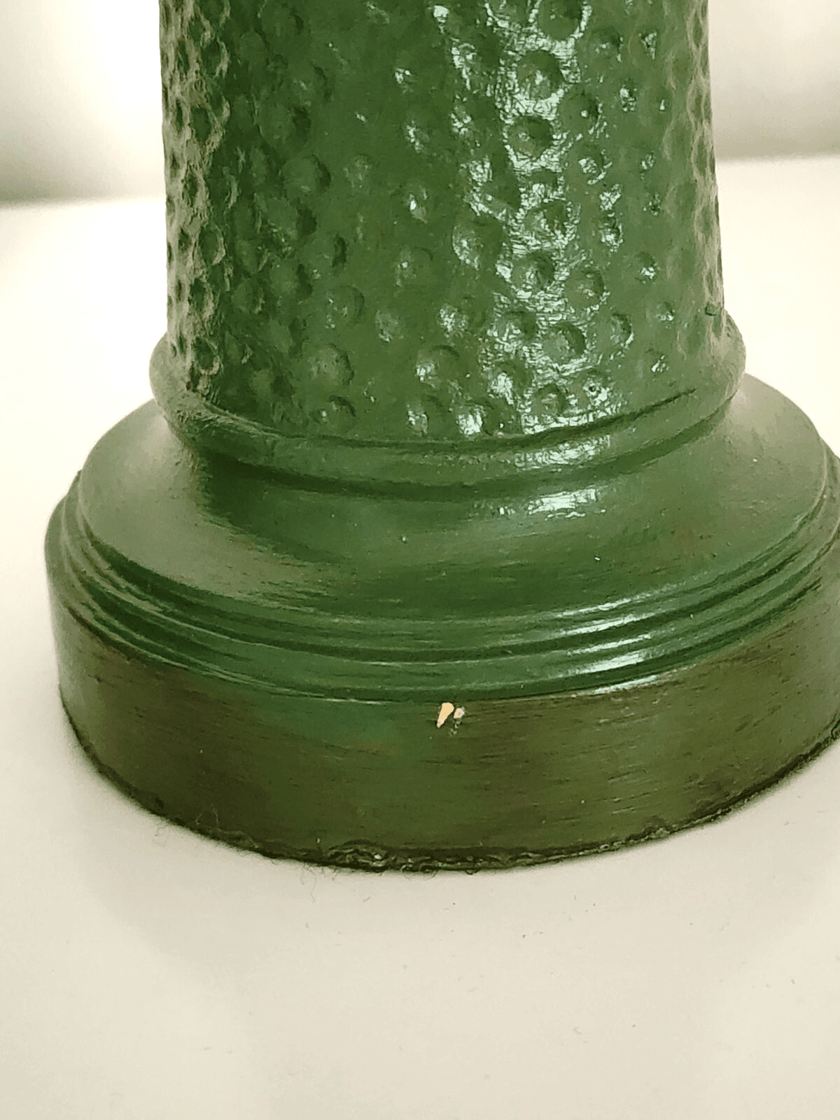 Set of 2 Handpainted Green Tall Candle Stands Dimpled Taper Option - Thumbnail 9