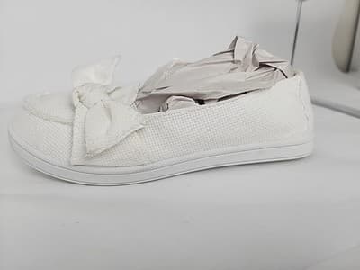 Time And Tru Shoes Womens Small Sz 6 Slip On Loafer White Fabric Casual Comfort - Thumbnail 10