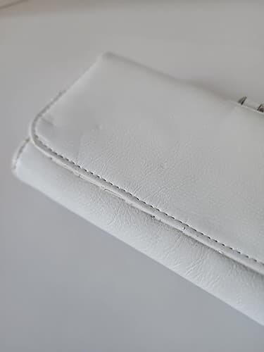 White "Coral Gables" Frame Expandable Clutch Wallet Credit Card Holder - Thumbnail 10