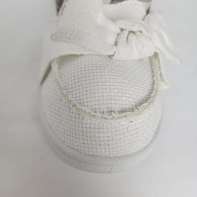 Time And Tru Shoes Womens Small Sz 6 Slip On Loafer White Fabric Casual Comfort - Thumbnail 11