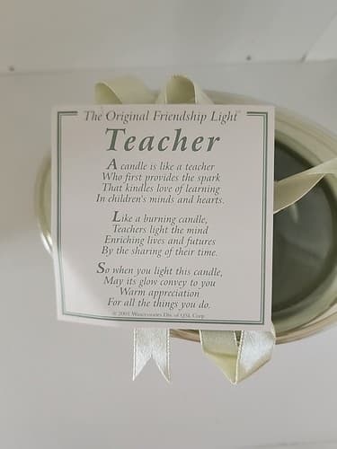 Friendship Light Teacher #14008 Wax Accessories Sage Tea Light Candle Holder - Thumbnail 3