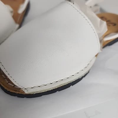 Ria Menorca Sandals white Ankle Strap Open Toed Size EU 34 US 3 Kids 2.5 - Thumbnail 10