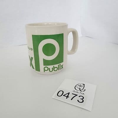 Publix Grocery Store Vintage Advertising 6oz Mug Embossed Made in England green