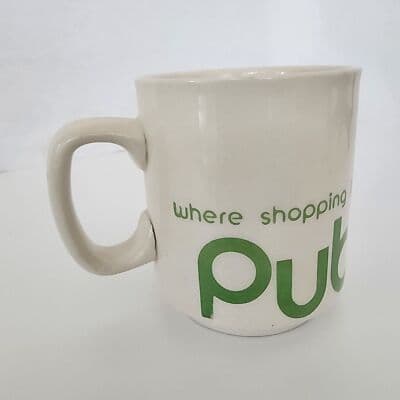 Publix Grocery Store Vintage Advertising 6oz Mug Embossed Made in England green - Thumbnail 4