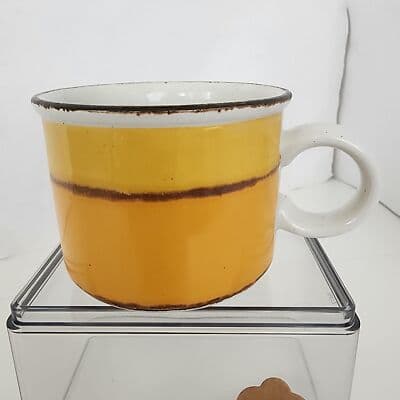 Stonehenge Midwinter "Sun" Tea Coffee Mug Yellow Cream Orange New Made England - Thumbnail 4