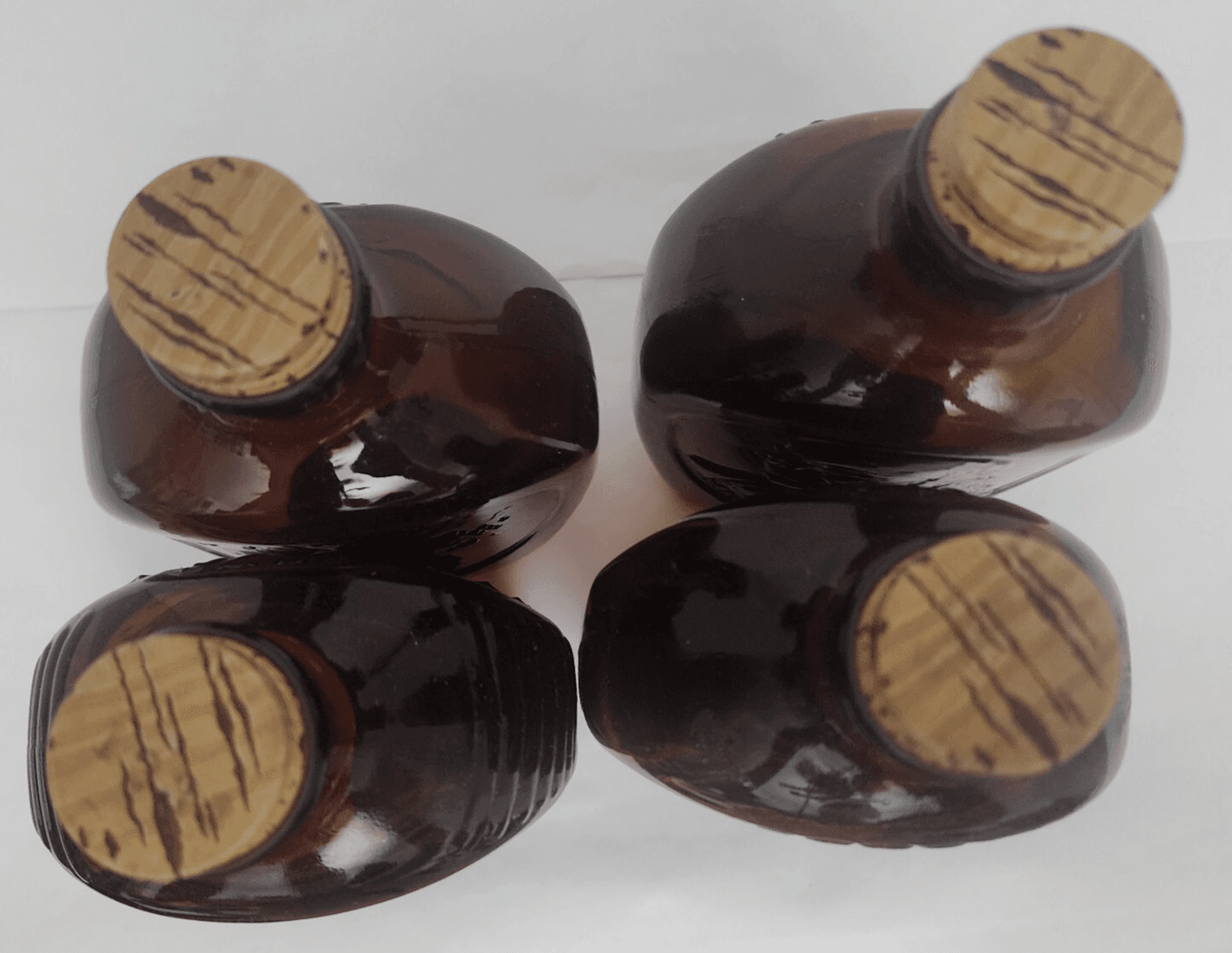 Set of 4 1776 Bicentennial Log Cabin Maple Syrup Amber Glass Bottles Vintage - Thumbnail 13