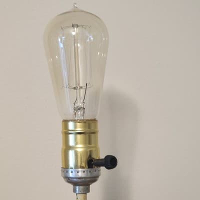 Vintage Disney Working Bambi Lamp Inscribed on Back Brown Updated Electric Wire - Thumbnail 5