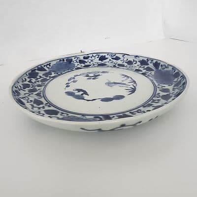 Kakiemon Hizen Imari Arita Porcelain Dish with Fuku Mark Plate Shibata S.F. #727 - Thumbnail 7