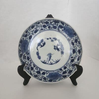 Kakiemon Hizen Imari Arita Porcelain Dish with Fuku Mark Plate Shibata S.F. #727 - Thumbnail 12