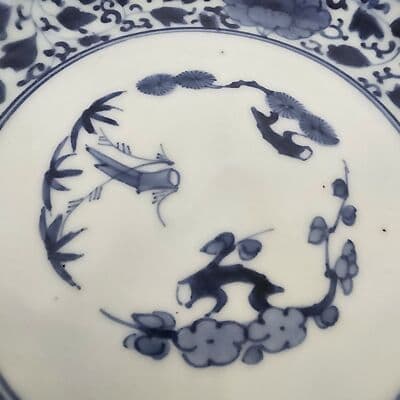 Kakiemon Hizen Imari Arita Porcelain Dish with Fuku Mark Plate Shibata S.F. #727 - Thumbnail 13